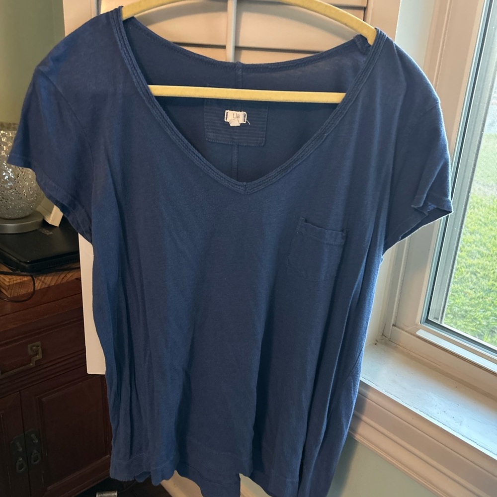 T.La Classic Blue Short Sleeve Tee